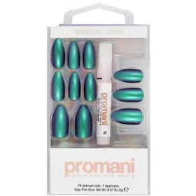 Promani Neon Petrol Takma Tırnak Kiti