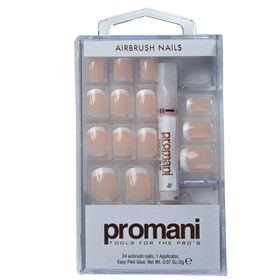 Promani PR-5011 Pembe İnce French Takma Tırnak Kiti