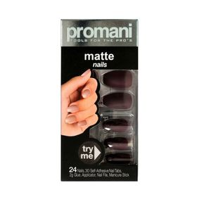 Promani PR-5018 Koyu Bordo Matte Takma Tırnak Kiti