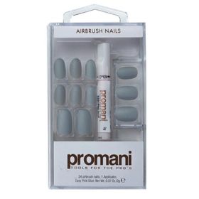 Promani PR-5673 Antrasit Gri Matte Takma Tırnak Kiti