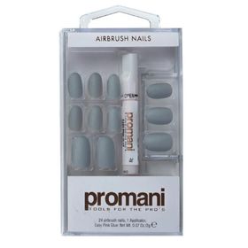 Promani PR-5673 Antrasit Gri Matte Takma Tırnak Kiti