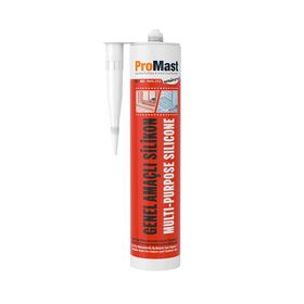 Promast PMS 252 Beyaz 280 ml Universal Genel Amaçlı Asetoksi Silikon