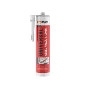 Promast PMS 252 Beyaz 280 ml Universal Genel Amaçlı Asetoksi Silikon
