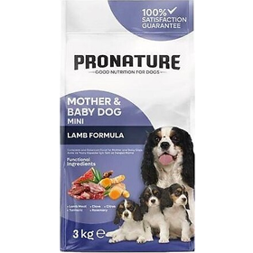 Pronature 3 kg Mother Baby Dog Anne ve Bebek Köpekler İçin Kuzulu ve Pirinçli Köpek Maması