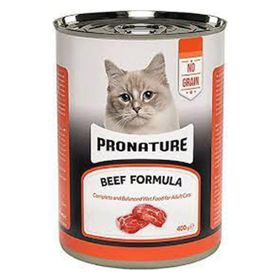 Pronature 400 gr Sığır Etli Ezme Tahılsız Yetişkin Kedi Konservesi