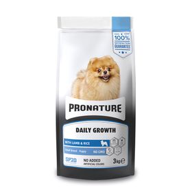 Pronature Daily Growth Kuzu Etli ve Pirinçli 3 kg Küçük Irk Yavru Kuru Köpek Maması