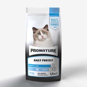 Pronature Daily Protect Hamsili ve Pirinçli 1,5 kg Yetişkin Kedi Maması + Temizlik Mendili