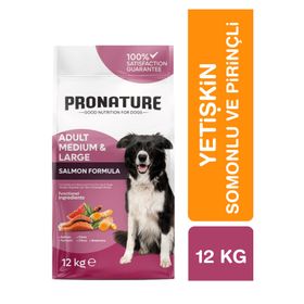 Pronature Derma Shine Somonlu ve Pirinçli 12 kg Orta ve Büyük Irk Yetişkin Kuru Köpek Maması