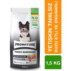 Pronature Perfect Maintenance Kuzu Etli Patatesli ve Enginarlı 1.5 kg Tahılsız Yetişkin Kuru Köpek Maması