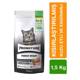 Pronature Perfect Weight Kuzu Etli ve Enginarlı 1.5 kg Tahılsız Kısırlaştırılmış Yetişkin Kuru Kedi Maması