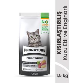 Pronature Perfect Weight Kuzu Etli ve Enginarlı 1.5 kg Tahılsız Kısırlaştırılmış Yetişkin Kuru Kedi Maması