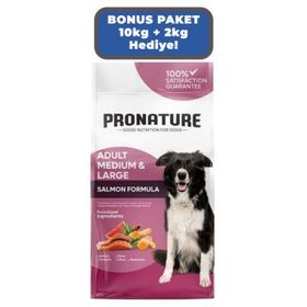 Pronature Somonlu 10 kg + 2 kg Hediye Orta ve Büyük Irk Yetişkin Köpek Maması