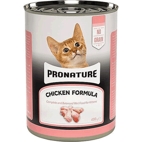 Pronature Tahılsız Tavuklu Ezme Yavru Konserve 400 gr Kedi Maması