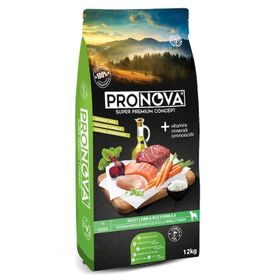 Pronova Düşük Tahıllı Kuzu Etli 12 kg Yetişkin Köpek Maması