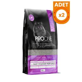 Proone 2x10 kg Hypoallergenic Bebek Pudrası Kokulu İnce Taneli Sodyum Bentonit Kedi Kumu