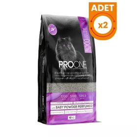 Proone 2x10 kg Hypoallergenic Bebek Pudrası Kokulu İnce Taneli Sodyum Bentonit Kedi Kumu