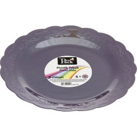 Propack Mor 6'lı 23 cm Kristal Tabak