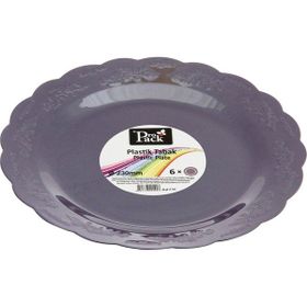 Propack Mor 6'lı 23 cm Kristal Tabak