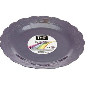 Propack Mor 6'lı 23 cm Kristal Tabak
