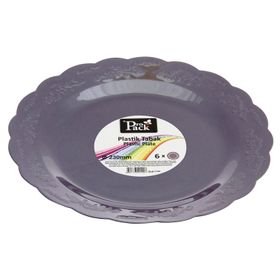 Propack Mor 6'lı 23 cm Kristal Tabak