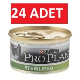 Proplan 24x85 gr Sterilised Somon Kısır Kedi Konservesi