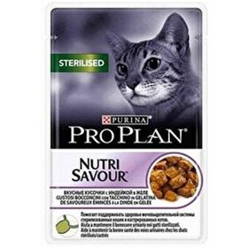 Proplan 6x85 gr Pouch Kısırlaştırılmış Hindili Yaş Kedi Maması