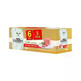 Proplan Gourmet Gold 6x85 gr Kıyılmış Sığır Etli Kedi Konservesi