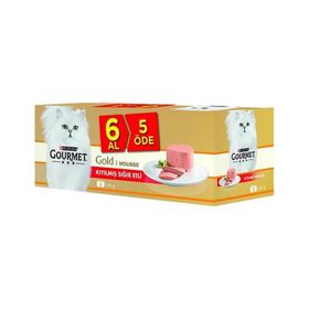 Proplan Gourmet Gold 6x85 gr Kıyılmış Sığır Etli Kedi Konservesi