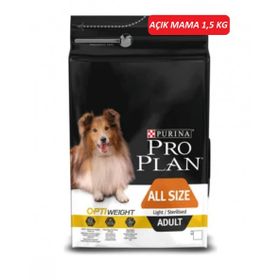 Proplan Light Sterilised 1,5 kg Tavuklu Kısırlaştırılmış Orta Irk Yetişkin Köpek Maması