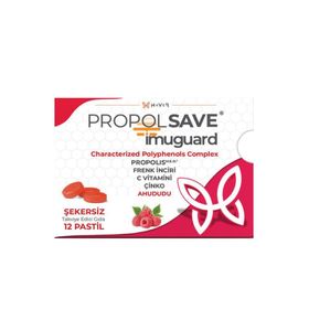 Propolsave Imuguard Ahududu Aromalı 12 Adet Pastil