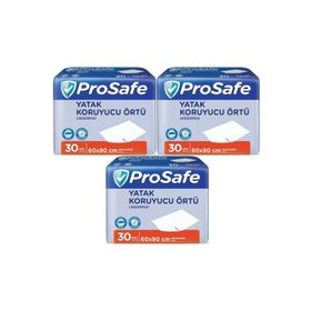 Prosafe 60x90 cm 3 Paket 30'lu Hasta Alt Açma Yatak Koruyucu Örtü