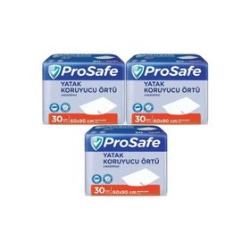 Prosafe 60x90 cm 3 Paket 30'lu Hasta Alt Açma Yatak Koruyucu Örtü