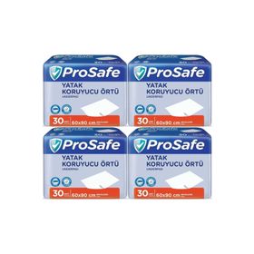 Prosafe 60x90 cm 4 Paket 30'lu Hasta Alt Açma Yatak Koruyucu Örtü