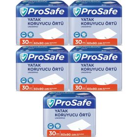 Prosafe 60x90 cm 5 Paket 30'lu Hasta Alt Açma Yatak Koruyucu Örtü
