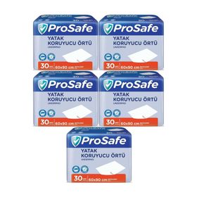 Prosafe 60x90 cm 5 Paket 30'lu Hasta Alt Açma Yatak Koruyucu Örtü