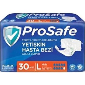 Prosafe Belbantlı Cırtlı L 30 Adet Hasta Bezi