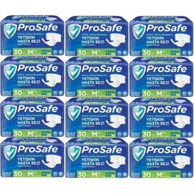 Prosafe BelBantlı M 12x30 360 Adet Tekstil Yüzey Yetişkin Hasta Bezi