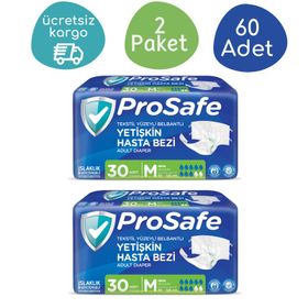Prosafe Belbantlı Orta Boy 30'lu 2 Paket Yetişkin Hasta Bezi