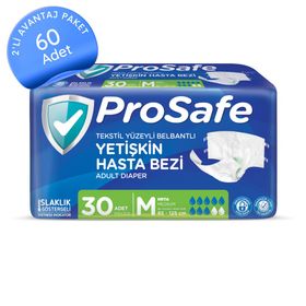 Prosafe Belbantlı Orta Boy 30'lu 2 Paket Yetişkin Hasta Bezi