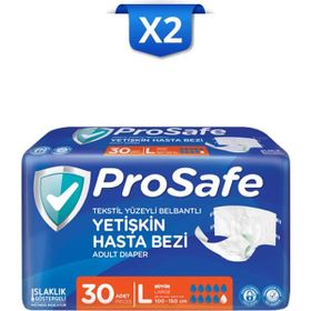 Prosafe Belbantlı Yetişkin 100-150 cm L 2x30 Adet Hasta Bezi