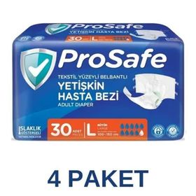 Prosafe L 30x4 Adet Belbantlı Yetişkin Hasta Bezi