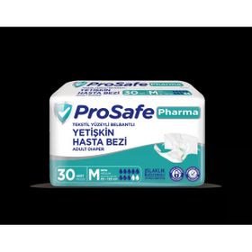 Prosafe Pharma Tekstil Yüzeyli Belbantlı Medium 30 Adet Hasta Bezi
