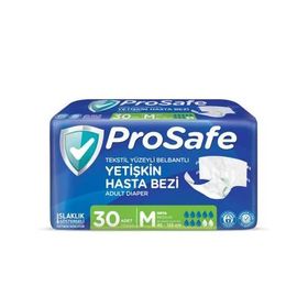 Prosafe Pharma Tekstil Yüzeyli Belbantlı Medium 30 Adet Hasta Bezi