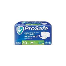 Prosafe Pharma Tekstil Yüzeyli Belbantlı Medium 30 Adet Hasta Bezi