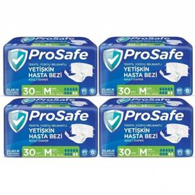 Prosafe Tekstil Yüzey Belbantlı M 120 Adet Yetişkin Hasta Bezi