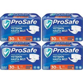 Prosafe Yetişkin Bel Bantlı Tekstil Yüzey L Büyük Boy 120 Adet Hasta Bezi