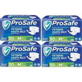 Prosafe Yetişkin Bel Bantlı Tekstil Yüzey M 120 Adet Hasta Bezi