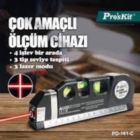 Proskit Lazer Çizgili PD-161-C Lazer Su Terazisi