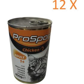 Prosport 12x400 gr Tavuklu Yetiskin Kedi Konservesi