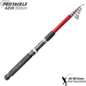 Protackle Azur 300 cm 40/80 gr Kırmızı Teleskopik Olta Kamışı